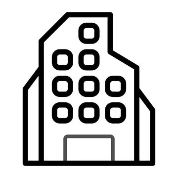 Building icon duocolor grey black Ilustración de archivo