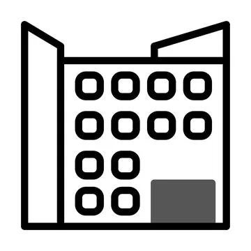 Building icon duotone grey black illustration Ilustración de archivo