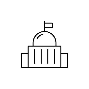 Building icon element of building icon for mobile concept and web apps. Thin  Ilustración de archivo