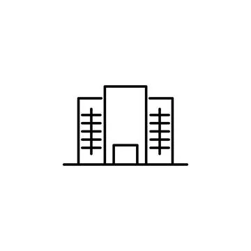 Building icon. Element of building for mobile concept and web apps iicon. Thin Ilustración de archivo