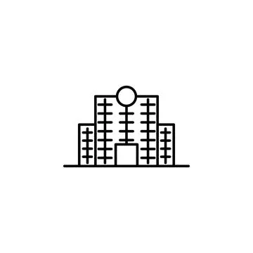 Building icon. Element of building for mobile concept and web apps iicon. Thin Stock Illustration