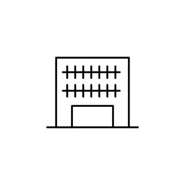 Building icon. Element of building for mobile concept and web apps iicon. Thin Ilustración de archivo