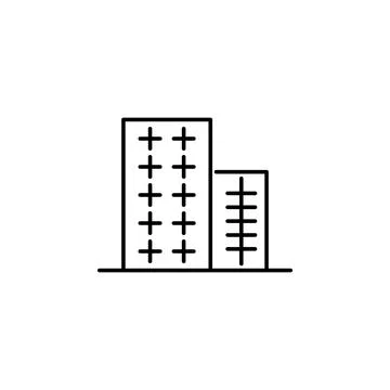 Building icon. Element of building for mobile concept and web apps iicon. Thin Ilustración de archivo