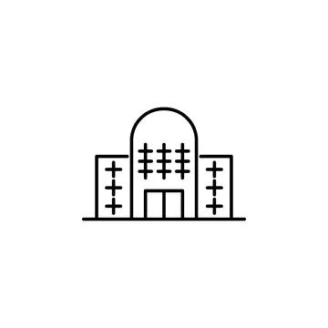 Building icon. Element of building for mobile concept and web apps iicon. Thin Ilustración de archivo