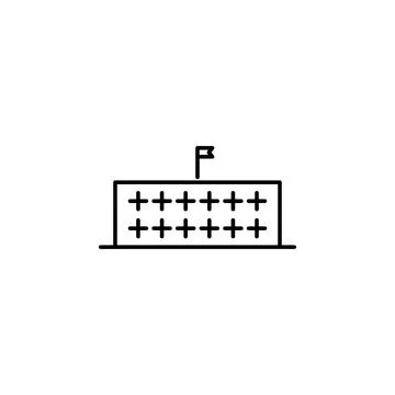 Building icon. Element of building for mobile concept and web apps iicon. Thin Stock Illustration