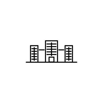 Building icon. Element of building for mobile concept and web apps iicon. Thin Ilustración de archivo