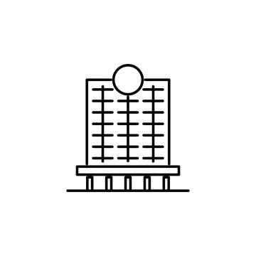 Building icon. Element of building for mobile concept and web apps iicon. Thin Ilustración de archivo