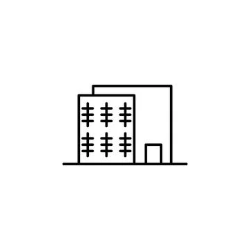 Building icon. Element of building for mobile concept and web apps iicon. Thin Ilustración de archivo