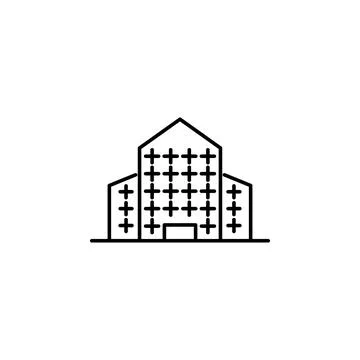 Building icon. Element of building for mobile concept and web apps iicon. Thin Illustrazione stock