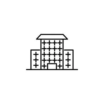 Building icon. Element of building for mobile concept and web apps iicon. Thin Ilustración de archivo