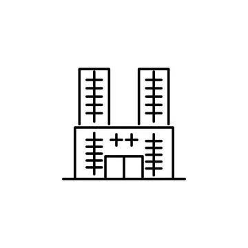 Building icon. Element of building for mobile concept and web apps iicon. Thin Ilustración de archivo