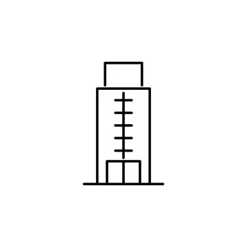 Building icon. Element of building for mobile concept and web apps iicon. Thin Ilustración de archivo