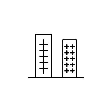 Building icon. Element of building for mobile concept and web apps iicon. Thin Ilustración de archivo