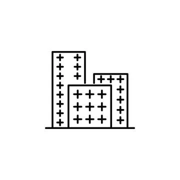 Building icon. Element of building for mobile concept and web apps iicon. Thin Ilustración de archivo