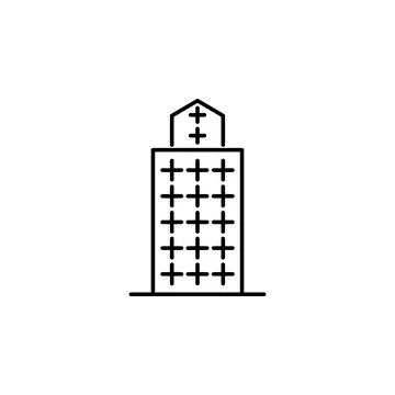 Building icon. Element of building for mobile concept and web apps iicon. Thin Ilustración de archivo