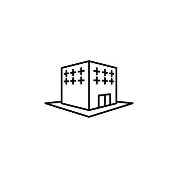Building icon. Element of building for mobile concept and web apps iicon. Thin Ilustración de archivo