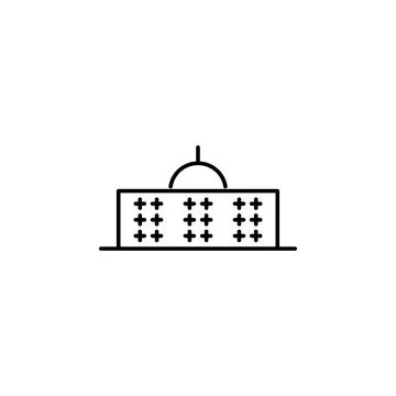 Building icon. Element of building for mobile concept and web apps iicon. Thin Ilustración de archivo