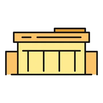 Building icon exploring architecture, education, and entertainment concepts Stock Illustration