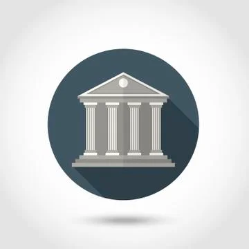Building icon flat Stock Illustration