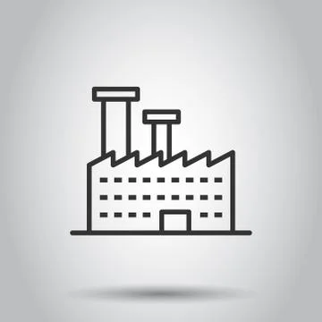 Building icon in flat style. Town skyscraper apartment vector illustration on Ilustración de archivo