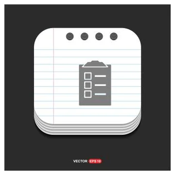 Building icon Gray icon on Notepad Style template Vector EPS 10 Free Icon Ilustración de archivo