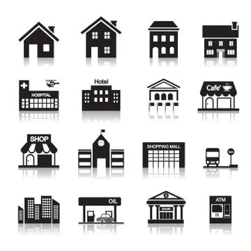 Building icon Illustrazione stock