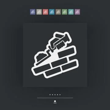 Building icon Illustrazione stock