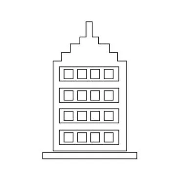 Building icon Ilustración de archivo