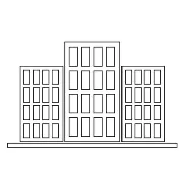 Building icon Ilustración de archivo