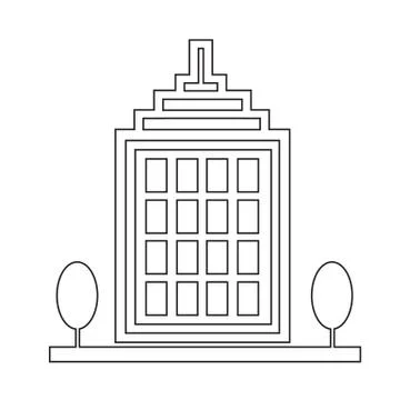 Building icon Ilustración de archivo