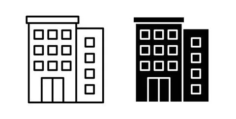 Building icon Illustration designs pack for Web Ilustración de archivo