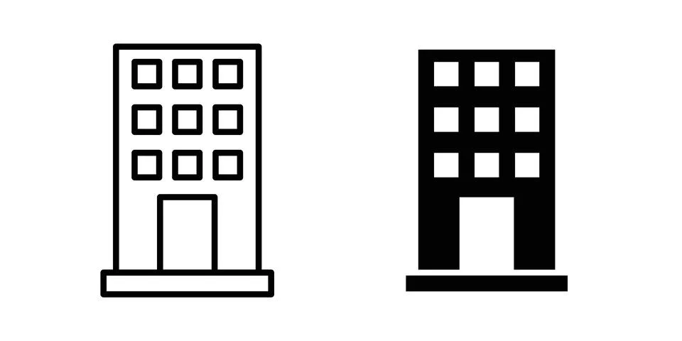 Building icon Illustration set. Vector Eps10 for apps Ilustración de archivo