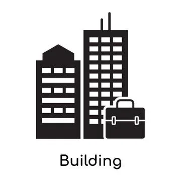 Building icon isolated on white background Selección de ilustraciones gratis