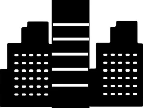 Building icon isolated on white background Ilustración de archivo