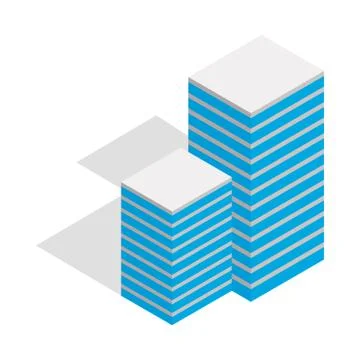 Building icon, isometric 3d style Ilustración de archivo