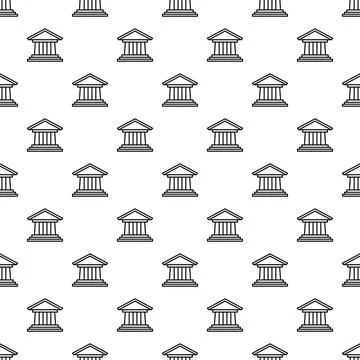 Building icon line seamless pattern repeating design イラスト素材