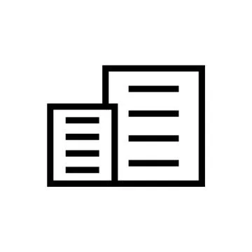 Building icon lined simple flat style illustration Stock Illustration