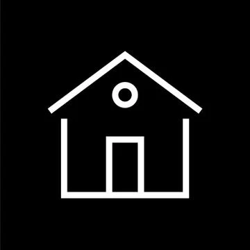 Building icon lined simple flat style illustration Stock Illustration