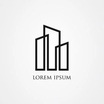 Building icon logo design template. Stock Illustration