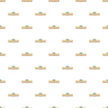 Building icon repeating pattern on white background Illustrazione stock