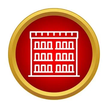 Building icon representing an apartment house or residential complex Stock Illustration