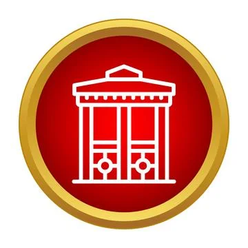 Building icon representing architecture, real estate and government Ilustración de archivo