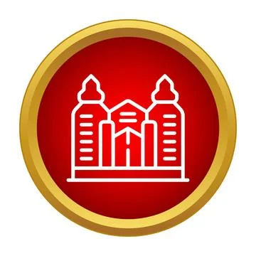 Building icon representing a castle or palace Stock Illustration
