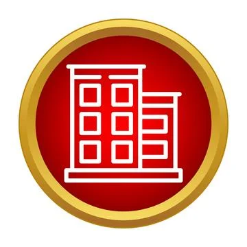Building icon representing city architecture and real estate Ilustración de archivo