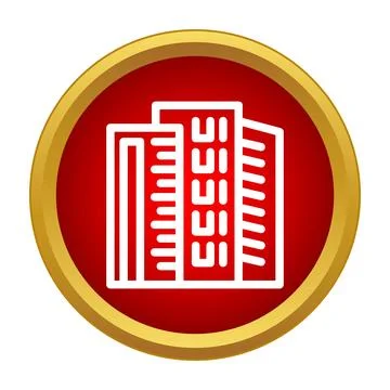 Building icon representing city complex or urban development Ilustración de archivo