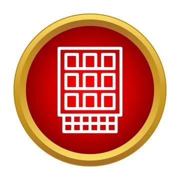 Building icon representing construction and housing Ilustración de archivo
