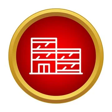 Building icon representing corporate real estate and business premises Ilustración de archivo