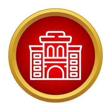 Building icon representing education and academic campus Ilustración de archivo