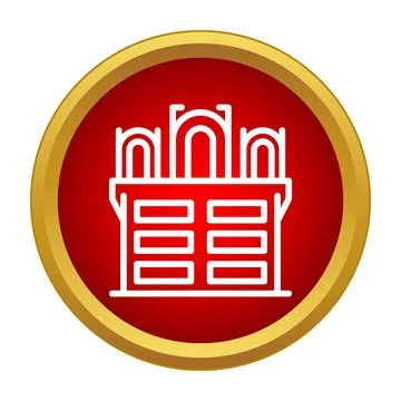 Building icon representing historical architecture or castle Ilustración de archivo