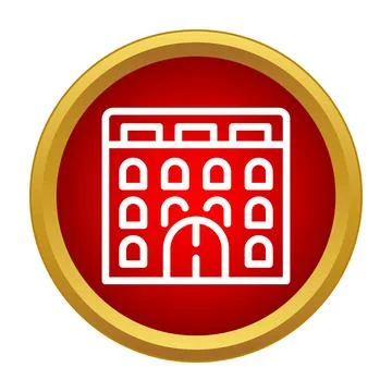 Building icon representing hotel lodging and accommodation Stock Illustration